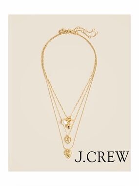 🆕 NWT J.Crew Layered Heart Necklace